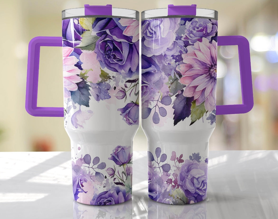 FLOWER POWER 40 OZ TUMBLER CUP – How Cute is That? Boutique