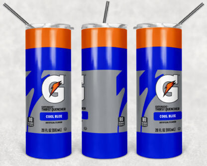 Gatorade Drink 20oz Skinny Tumbler custom drinkware - with straw - Stainless Steel cup