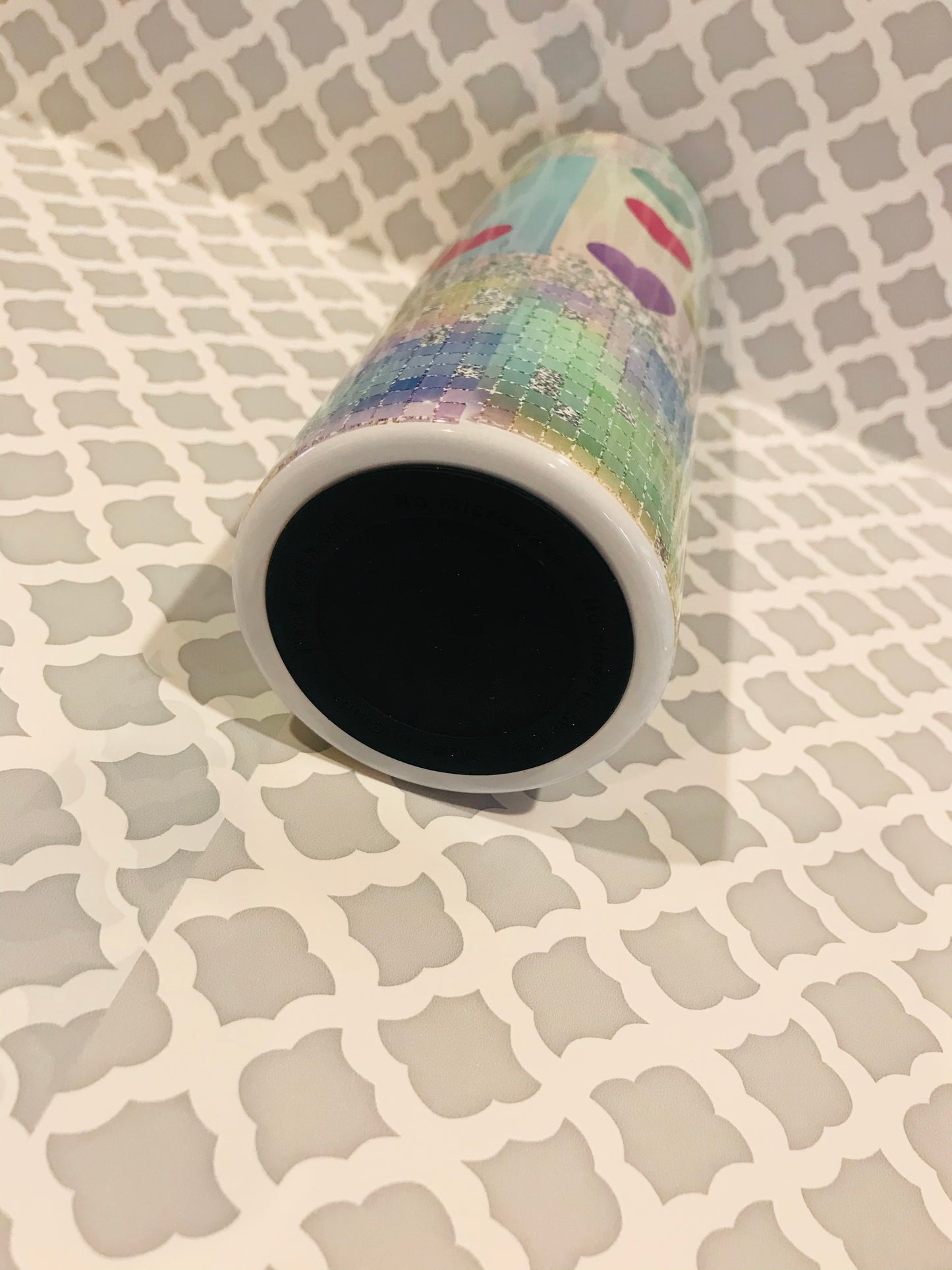 Unicorn and Hearts 20 oz Skinny Tumbler with Straw