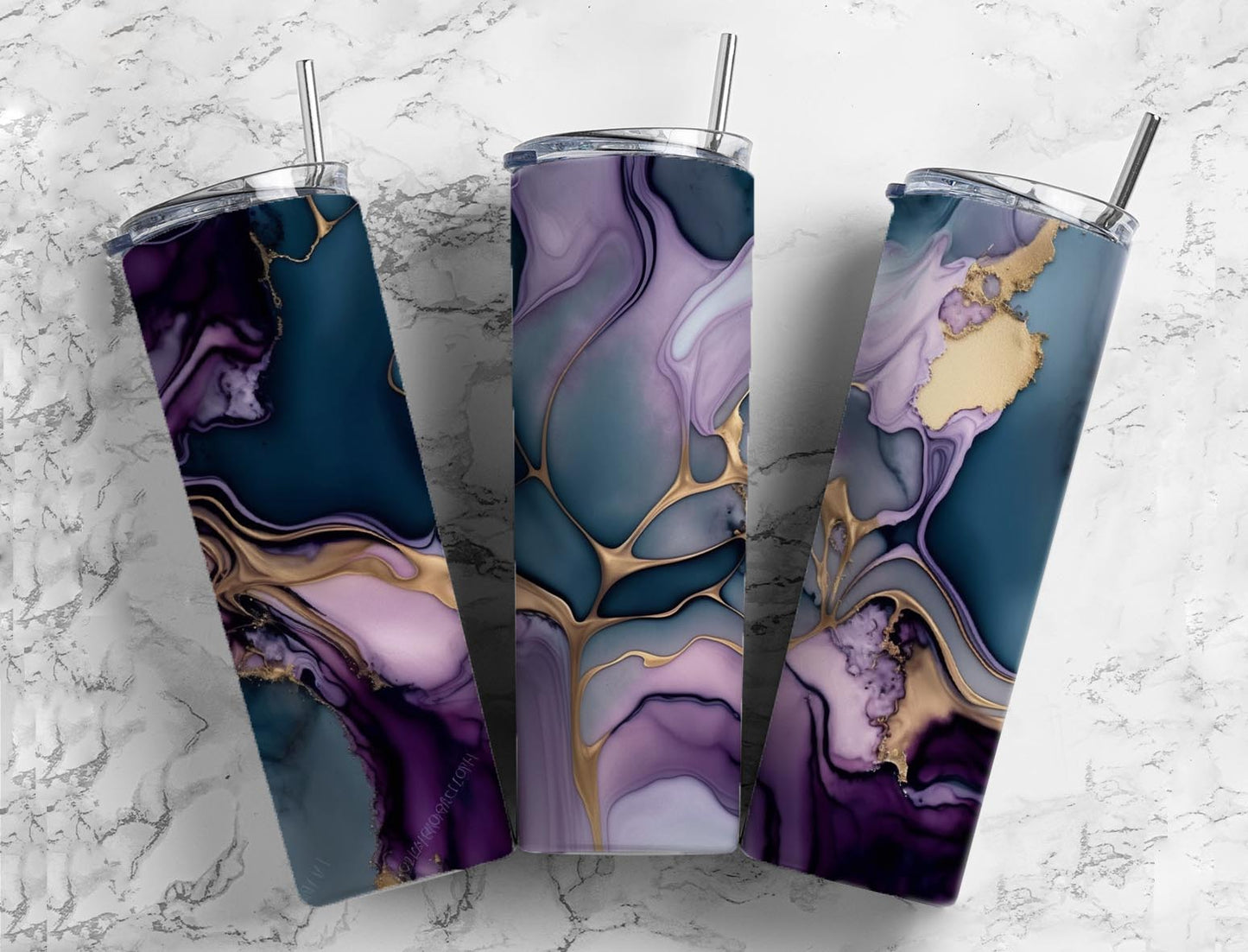 Marble Tumbler lavender 20oz Skinny Straight Tumbler drinkware-with straw -water bottle -coffee mug cup travel tumbler