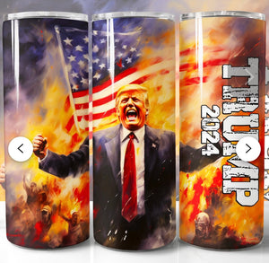 Trump 2024 Tumbler drinkware-with straw -water bottle -coffee mug cup travel tumbler Stainless Steel - make American great again