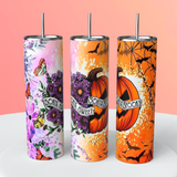 Sorta Sweet Sorta Spooky Tumbler 20oz Skinny Straight Tumbler drinkware-with straw -water bottle -coffee mug cup travel tumbler Stainless Steel Halloween