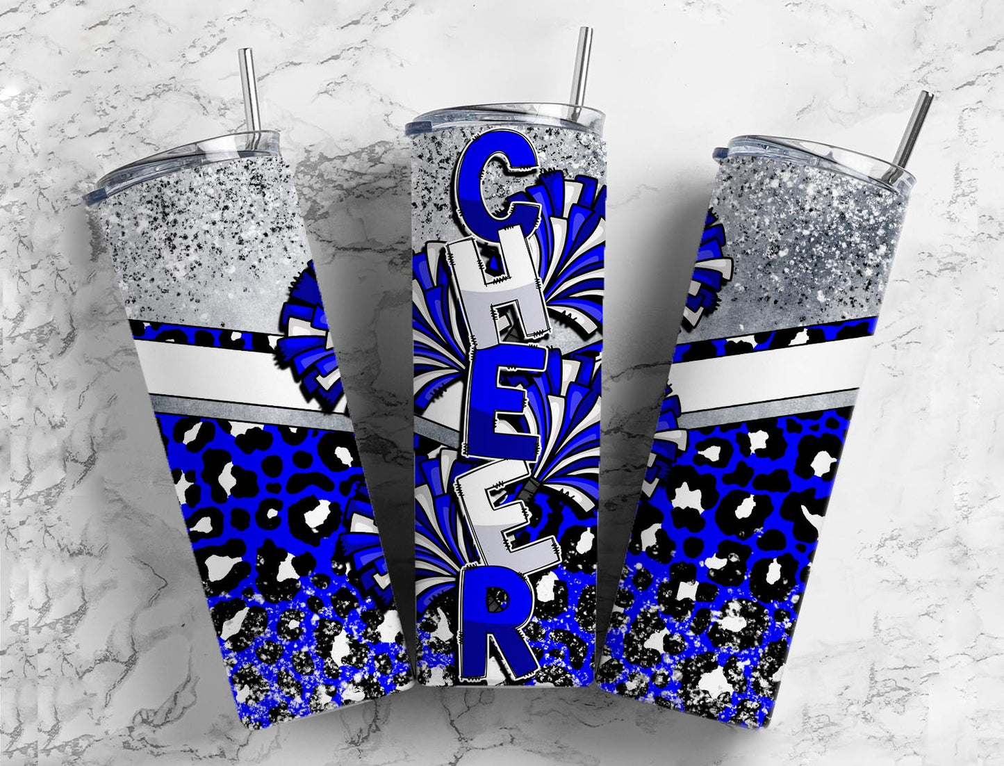 Cheer Cheerleader Tumbler 20oz Skinny Straight Tumbler drinkware-with straw -water bottle -coffee mug cup travel tumbler Stainless Steel