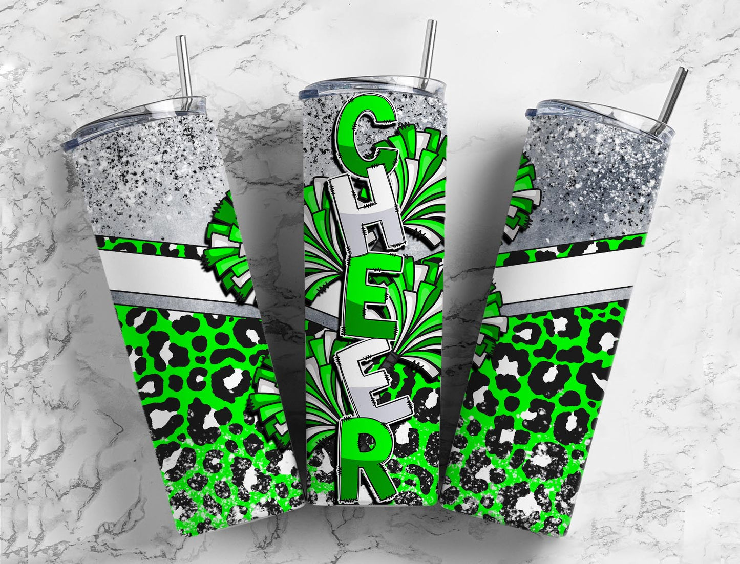 Cheer Cheerleader Tumbler 20oz Skinny Straight Tumbler drinkware-with straw -water bottle -coffee mug cup travel tumbler Stainless Steel