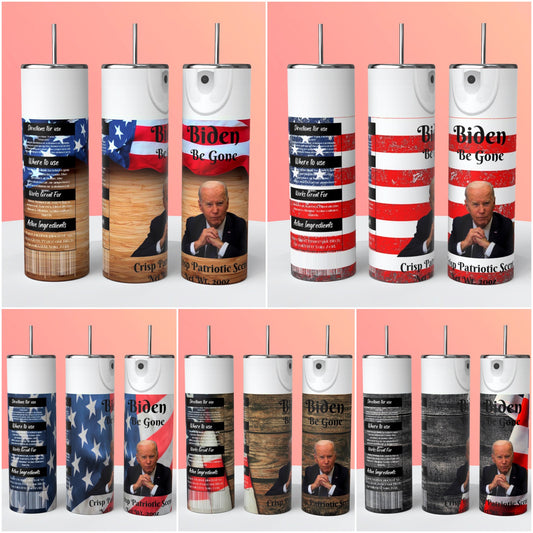 Biden Be Gone Tumbler 20oz Skinny Straight Tumbler drinkware-with straw -water bottle -coffee mug cup travel tumbler Stainless Steel