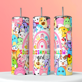 Squishmallow girl Tumbler 20oz Skinny Straight Tumbler drinkware-with straw -water bottle -coffee mug cup travel tumbler Stainless Steel