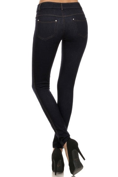 "SALE" 5 Pocket full length black Jean Jeggings