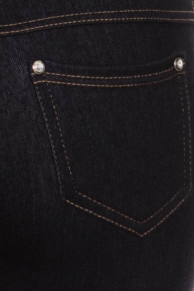 "SALE" 5 Pocket full length black Jean Jeggings