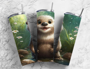 Beaver cute 20oz Skinny Straight Tumbler drinkware-with straw -water bottle -coffee mug cup travel tumbler