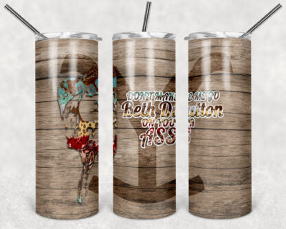 Yellowstone Beth Dutton 20oz Skinny Tumbler custom drinkware - with straw Stainless Steel Cup