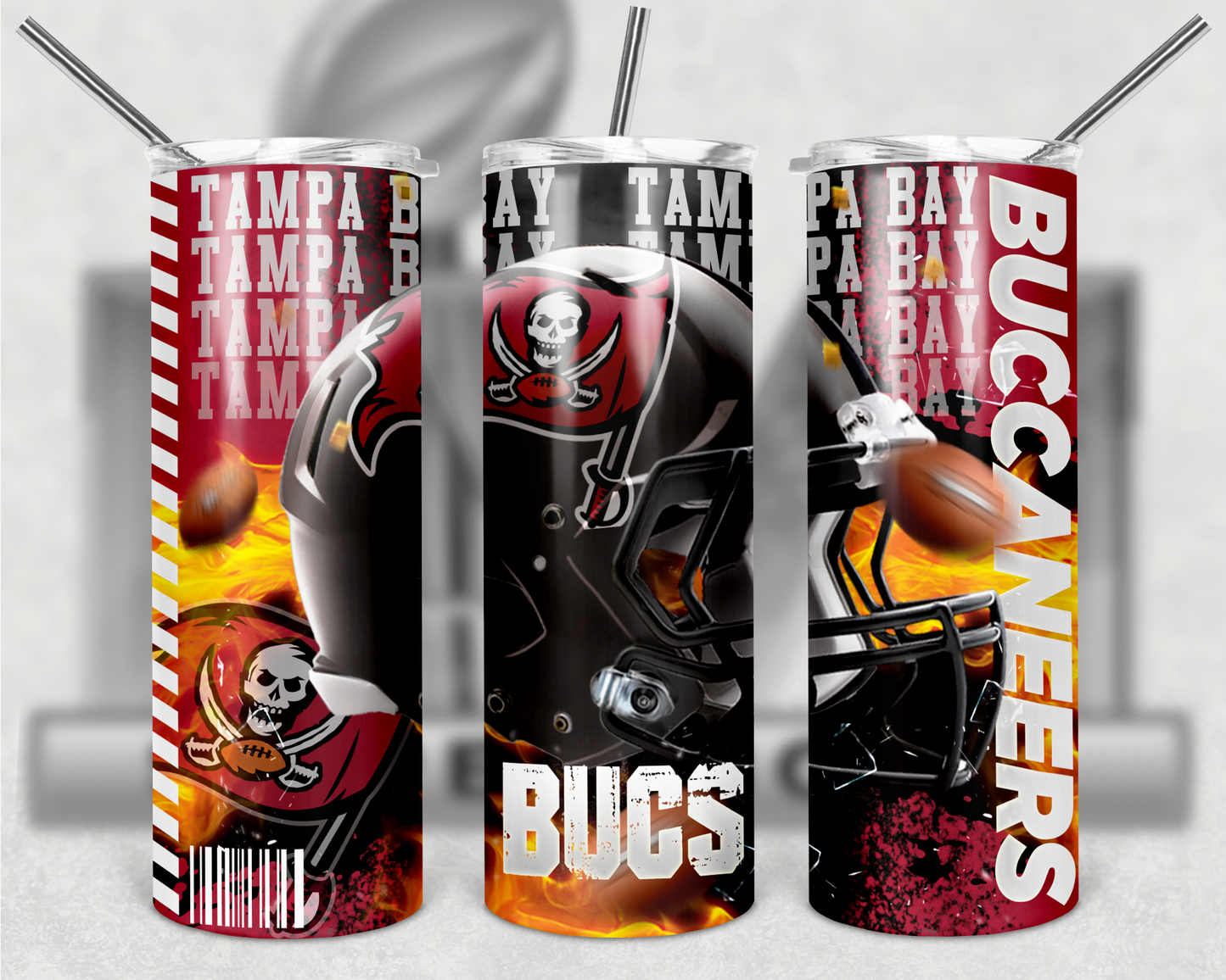 Football Teams 20oz Skinny Tumbler custom drinkware - with straw - Stainless Steel cup - NFL -