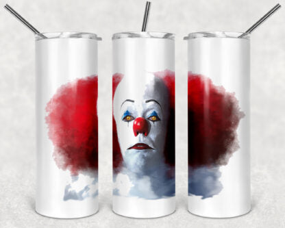 Clown 20oz Skinny Tumbler custom drinkware - with straw - Stainless Steel cup