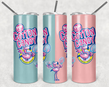 Cotton Candy 20oz Skinny Tumbler custom drinkware - with straw - Stainless Steel