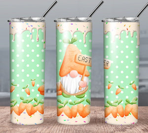 Easter Gnome 20oz Skinny Straight Tumbler drinkware - with straw Stainless Steel Cup