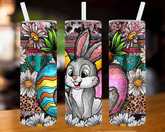 Easter Bunny 20oz Skinny Straight Tumbler drinkware - with straw