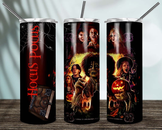 Hocus Pocus 20oz Skinny Tumbler custom drinkware - with straw Stainless Steel Cup - Halloween