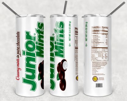 Junior Mints Candy 20oz Skinny Tumbler custom drinkwear - with straw - Stainless Steel cup