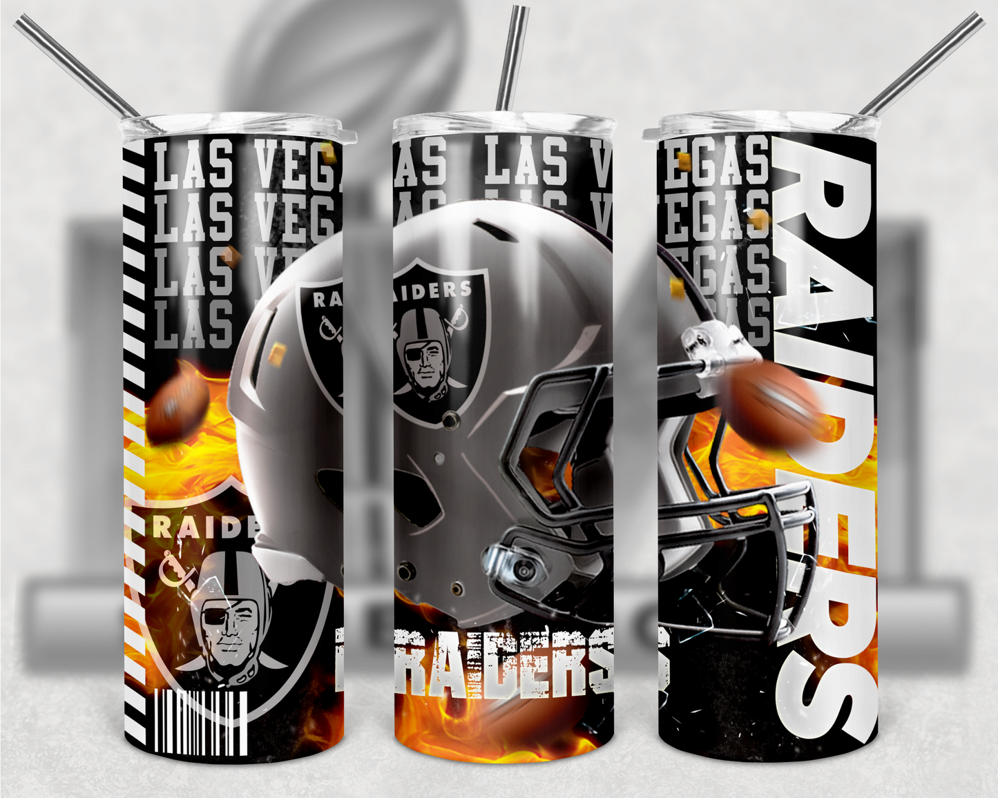 Football Teams 20oz Skinny Tumbler custom drinkware - with straw - Stainless Steel cup - NFL -