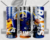 Football Teams 20oz Skinny Tumbler custom drinkware - with straw - Stainless Steel cup - NFL -
