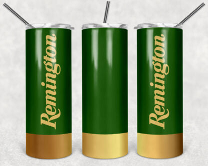 Shotgun Shell 20oz Skinny Tumbler custom drinkware - with straw - Stainless Steel cup