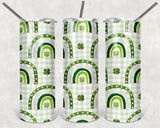 St. Patrick's Day 20oz Skinny Tumbler custom drinkware - with straw - Stainless Steel cup
