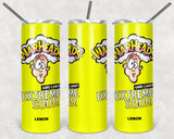 Warheads Candy 20oz Skinny Tumbler custom drinkware - with straw Stainless Steel Cup - Extremely Sour