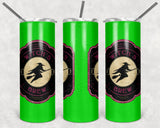 Witches Brew 20oz Skinny Tumbler custom drinkware - with straw - Stainless Steel cup- Halloween