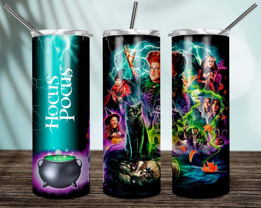 Hocus Pocus 20oz Skinny Tumbler custom drinkware - with straw Stainless Steel Cup -Halloween