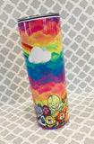 Rainbow Brite and Friends  20oz Skinny Tumbler custom drinkware - with straw - Stainless Steel Cup