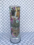 Cat 20oz Skinny Tumbler custom drinkware - with straw - Stainless Steel cup - Personalized Kitty Cat Tumbler
