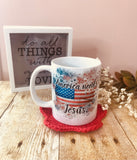 Coffee Mug “America needs Jesus ” red, white and blue cup