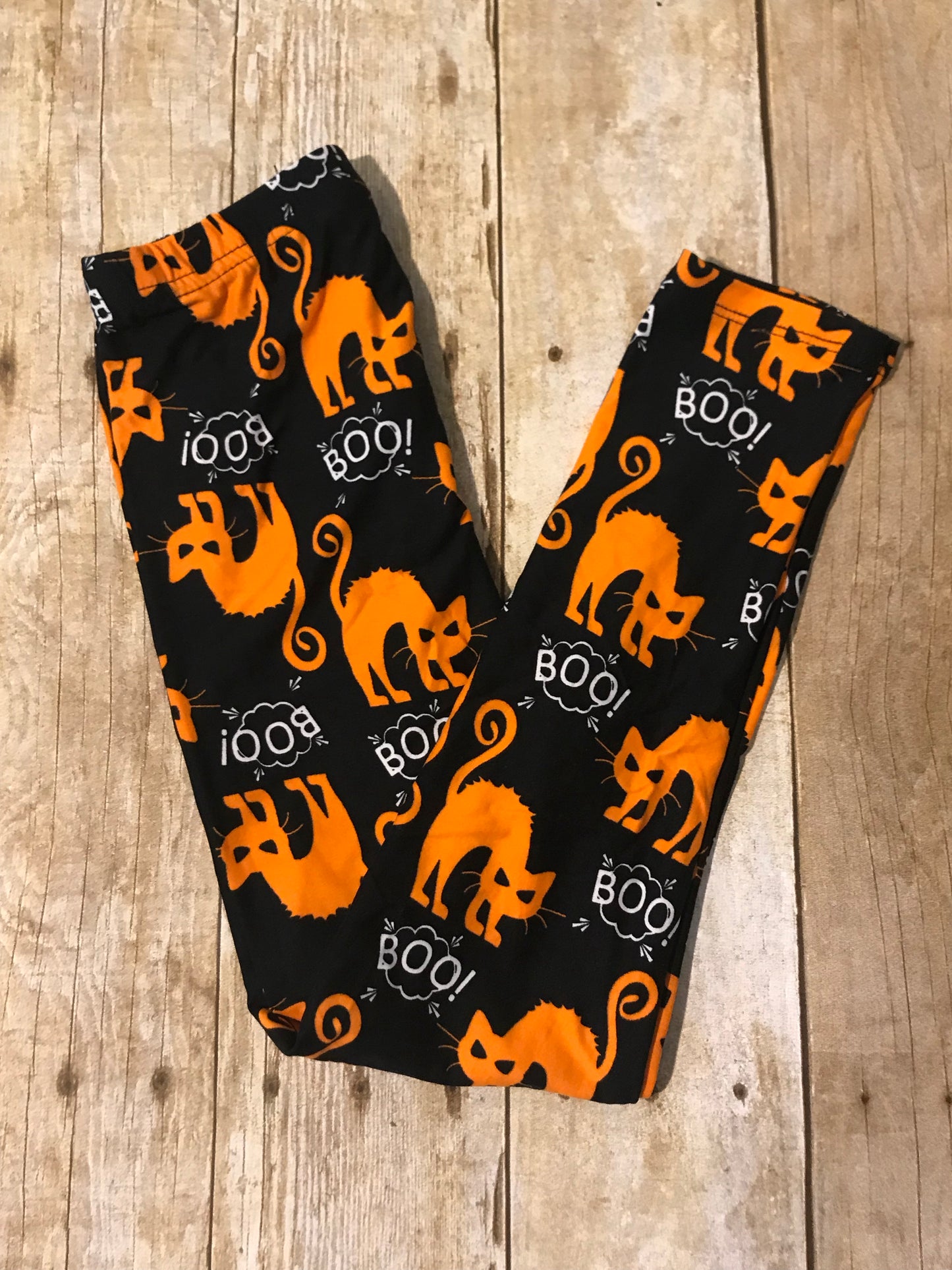 Halloween Kitty Cat Kids Leggings