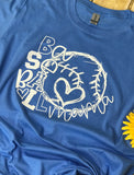 Baseball Mama Tee shirt - Unisex T-Shirt - blue top - Ladies T-Shirt