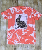 Leopard print Bunny Tee Shirt - Easter top - Ladies  t-shirt