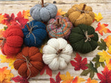 Handmade knitted pumpkins - fall home decorations