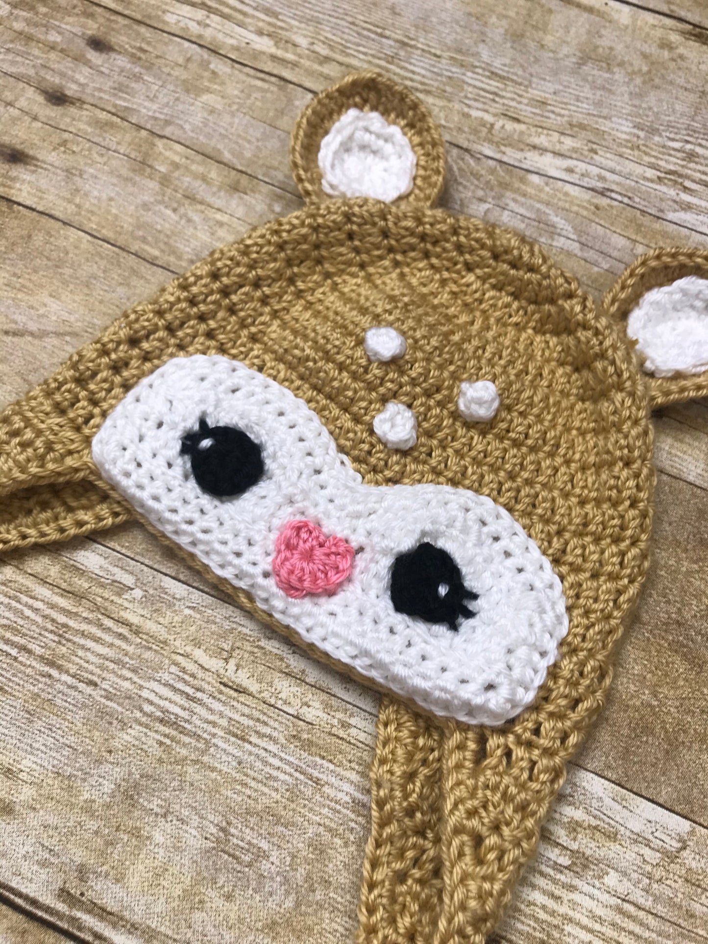 Crochet knit Deer Baby Toddler kids Beanie Hat