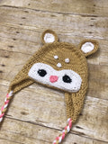 Crochet knit Deer Baby Toddler kids Beanie Hat