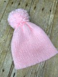 Newborn baby knitted beanie hat handmade