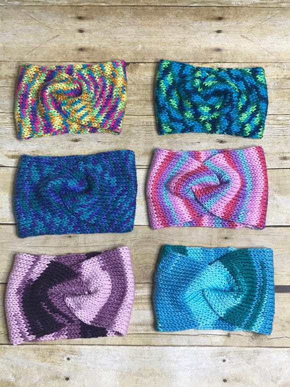 Knitted headbands ear warmers handmade