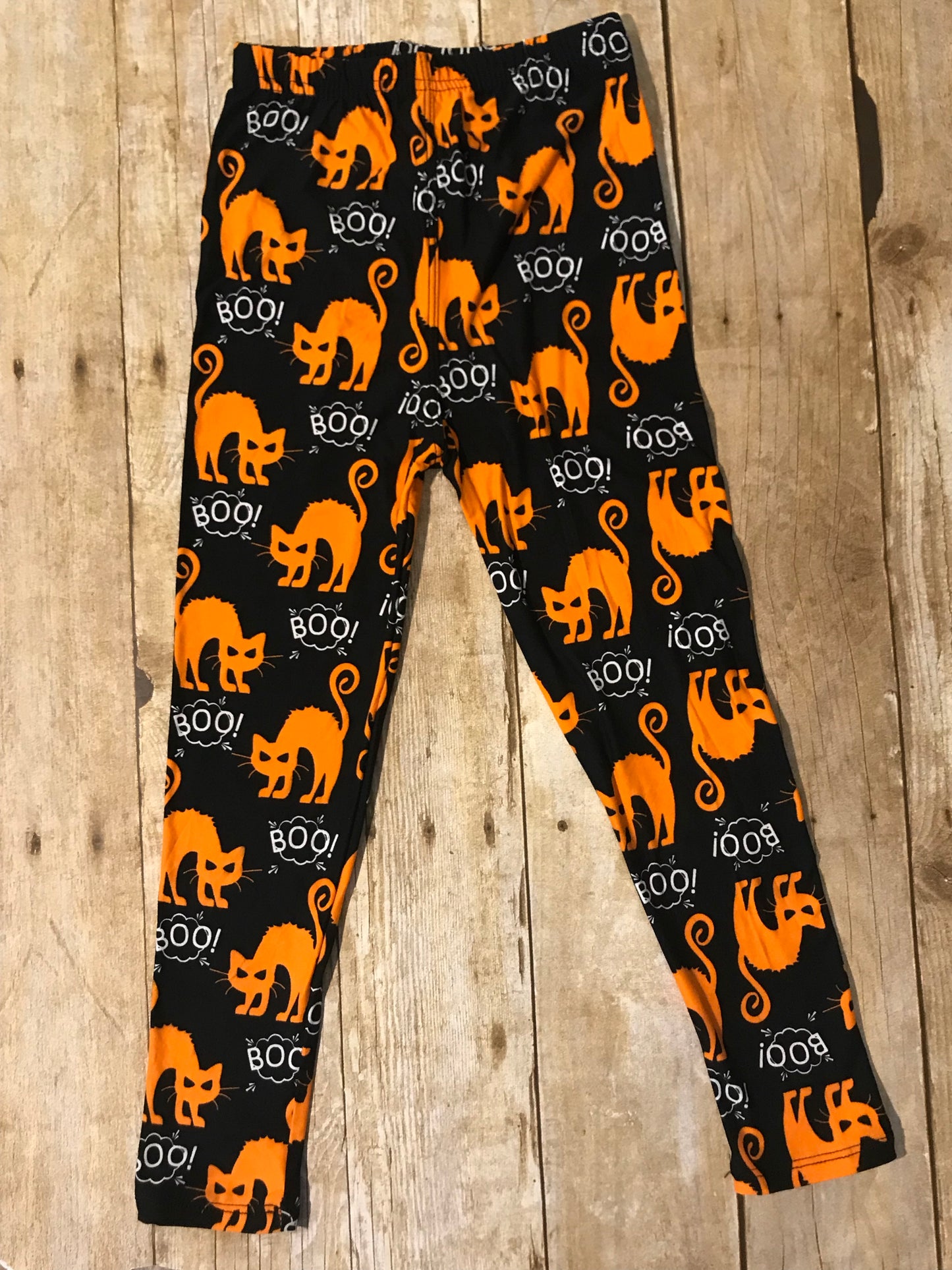 Halloween Kitty Cat Kids Leggings