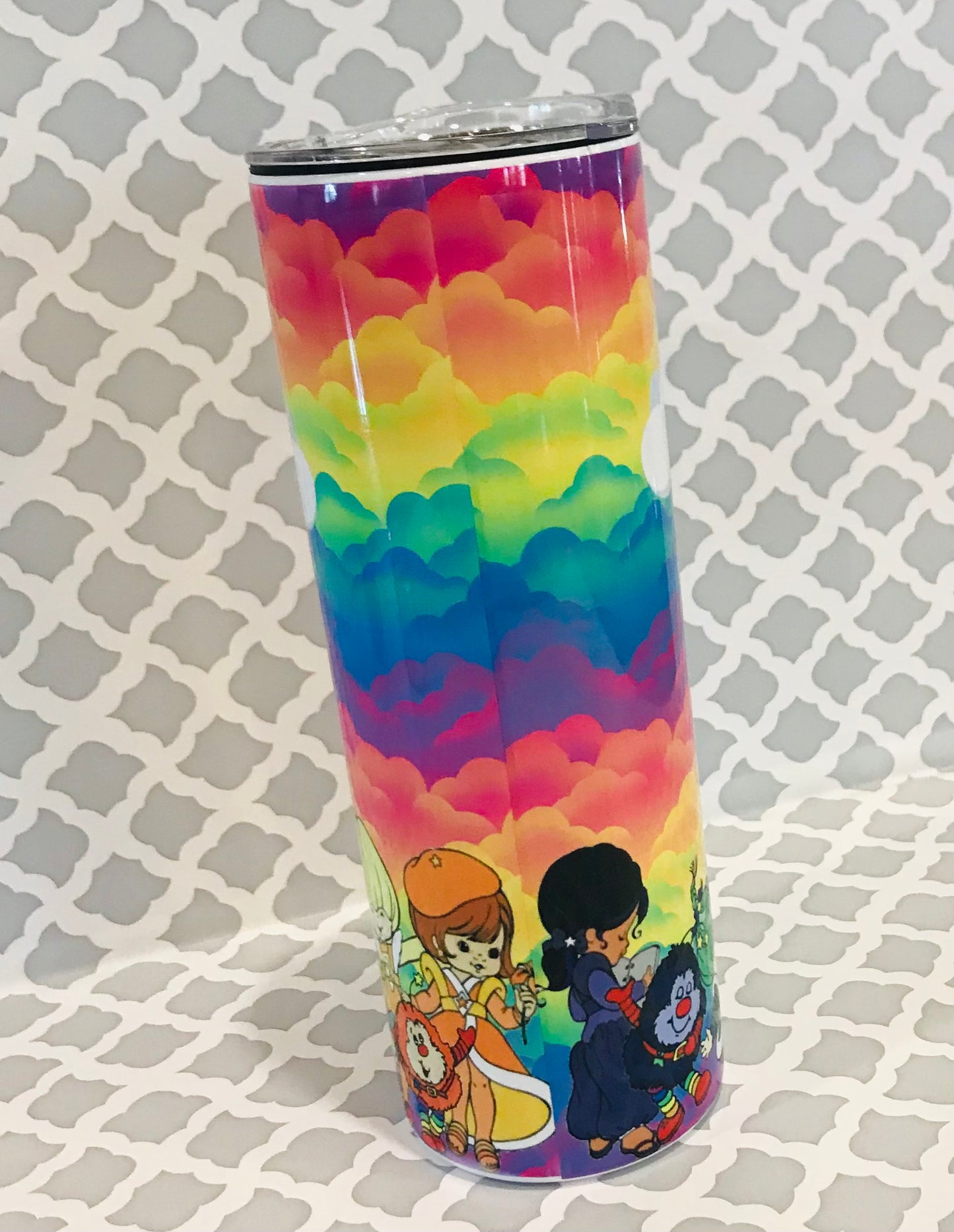 Rainbow Brite and Friends  20oz Skinny Tumbler custom drinkware - with straw - Stainless Steel Cup