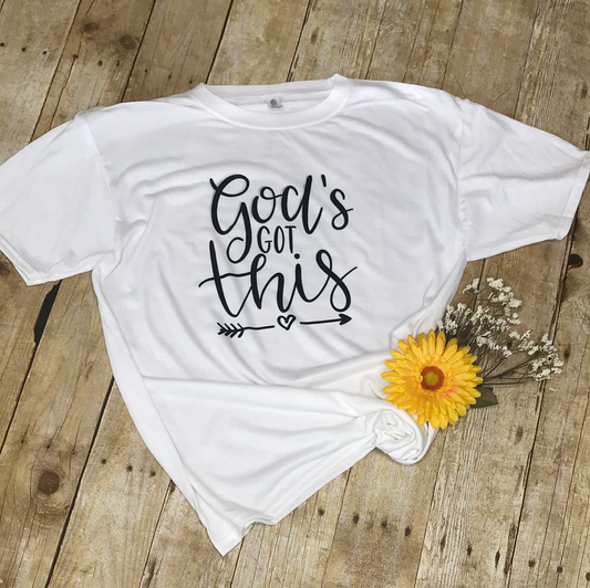 God’s Got This Tee ladies- shirt - top - white or grey t-shirt