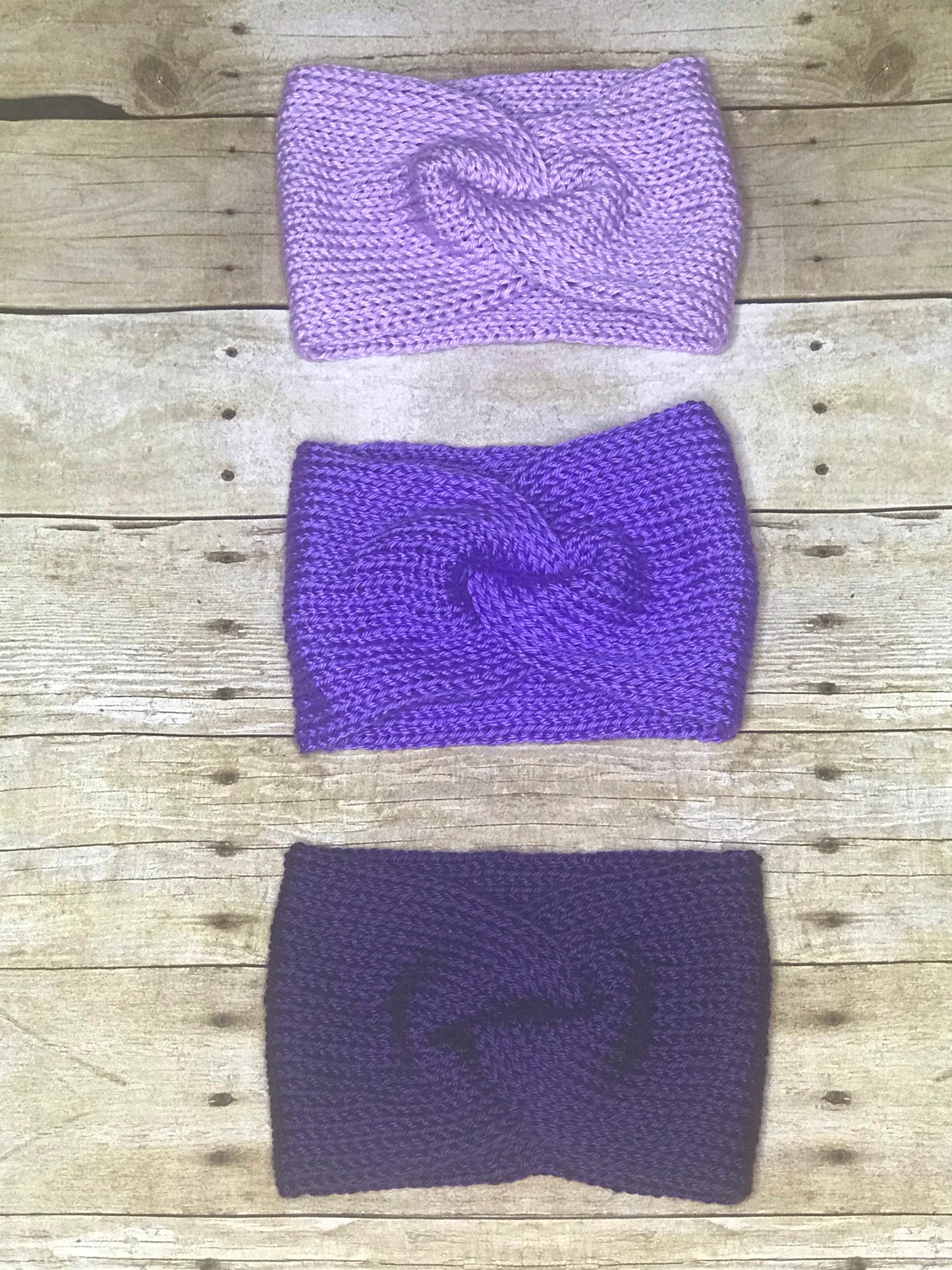 Knitted headbands ear warmers handmade in many colors