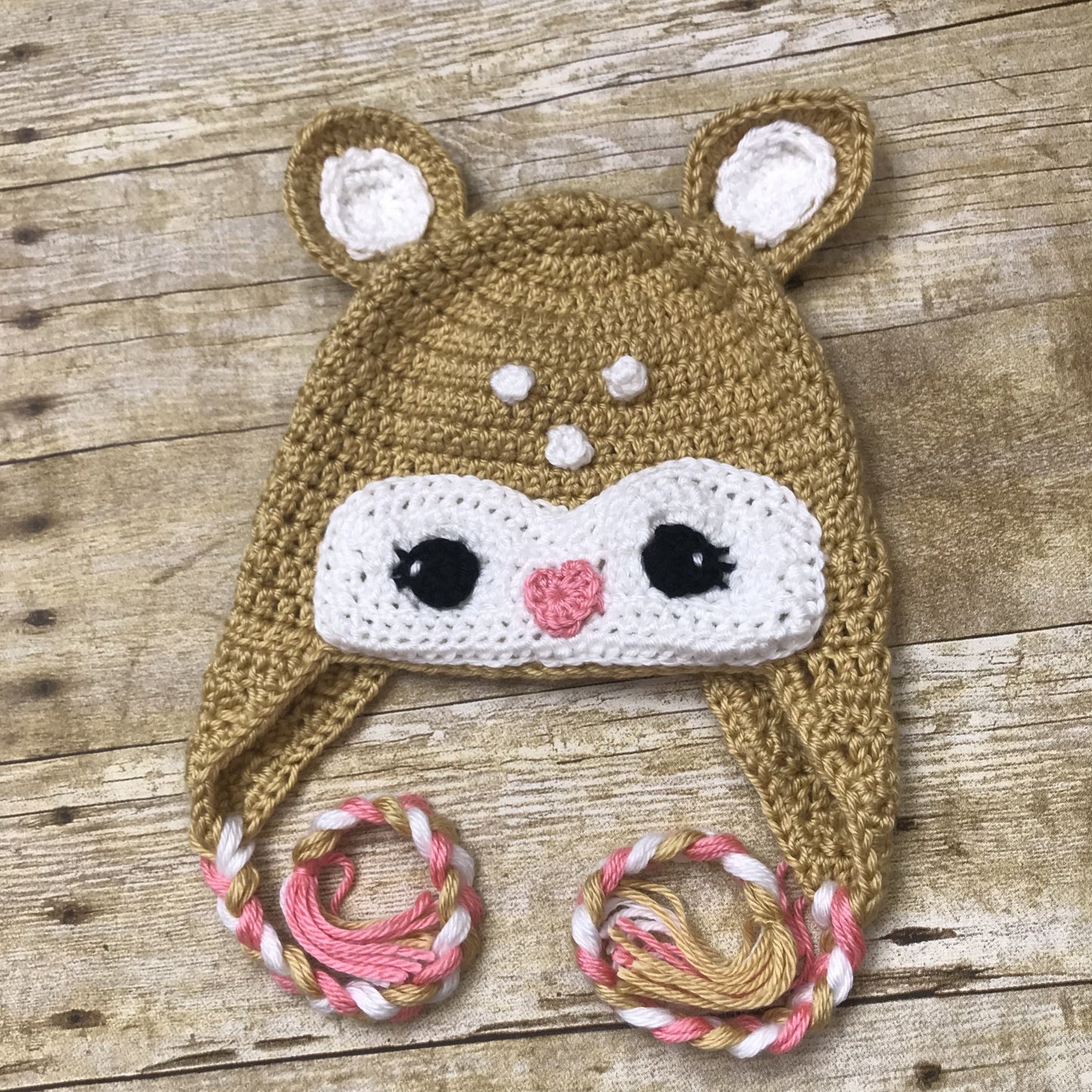 Crochet knit Deer Baby Toddler kids Beanie Hat