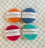 Crochet Reusable Dish Pot Scrubbies - Handmade Heavy Duty Pot Scrubber