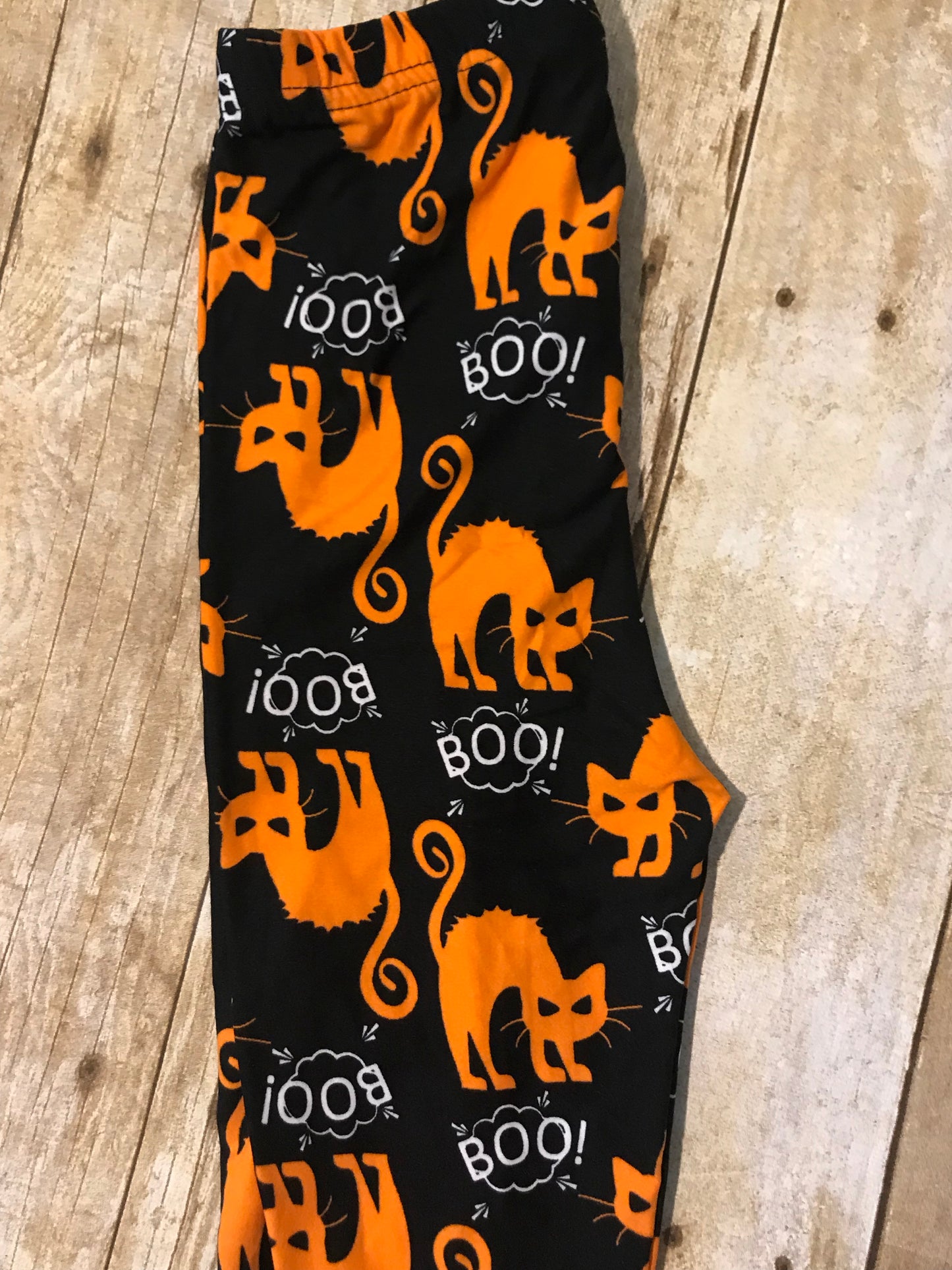 Halloween Kitty Cat Kids Leggings