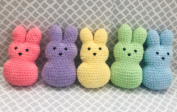 Peeps crochet plush Rabbit bunny rabbit - custom made - kids stuffed toy
