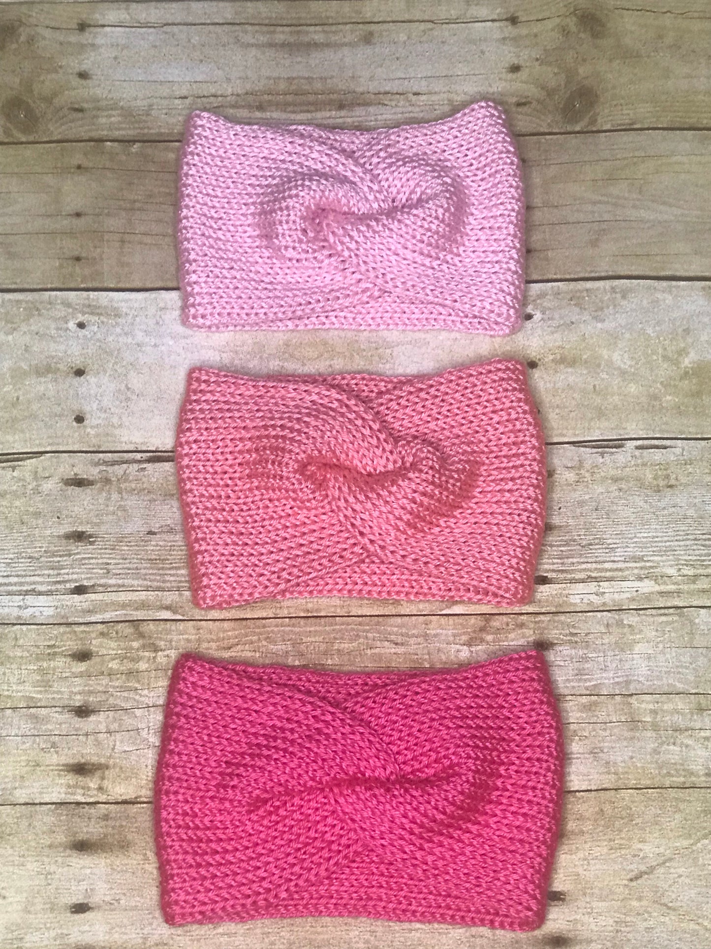 Knitted headbands ear warmers handmade in many colors