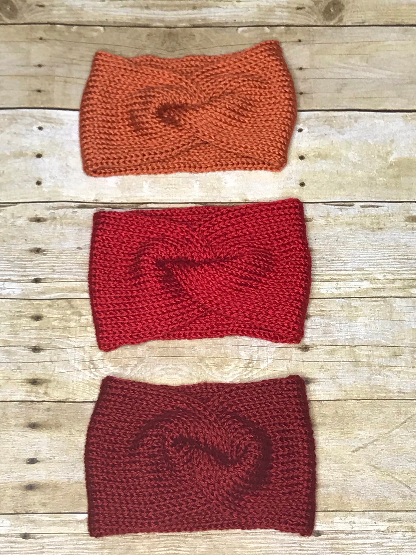 Knitted headbands ear warmers handmade in many colors