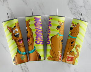 Scooby - Doo Tumbler 20oz Skinny Straight Tumbler drinkware-with straw -water bottle -coffee mug cup travel tumbler